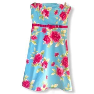 J.T.B. Floral Strapless Dress‎